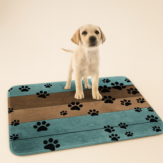 Dog Paw Print Door Mat – Waterproof & Anti-Slip for a Clean Floor